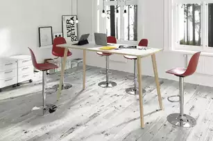 Table de réunion haute Nature Wood - Design italien - Livraison 3-4 jours