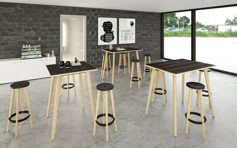 Table de r&eacute;union haute Nature Wood - Design italien - Livraison 3-4 jours