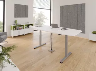 Table de réunion réglable en hauteur 8 pers