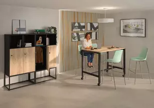 Table haute à roulettes Astral- L120 / L140 / L160 cm