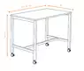 Table haute à roulettes Astral- L120 / L140 / L160 cm