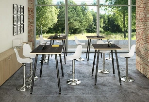 Table haute nature métal