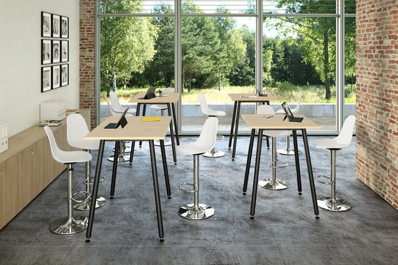 Table haute professionnelle Nature M&eacute;tal - Design Industriel pour Bureau