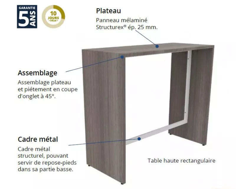 Table haute STOP