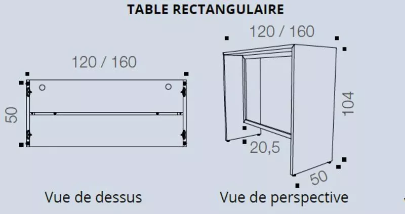 Table haute STOP